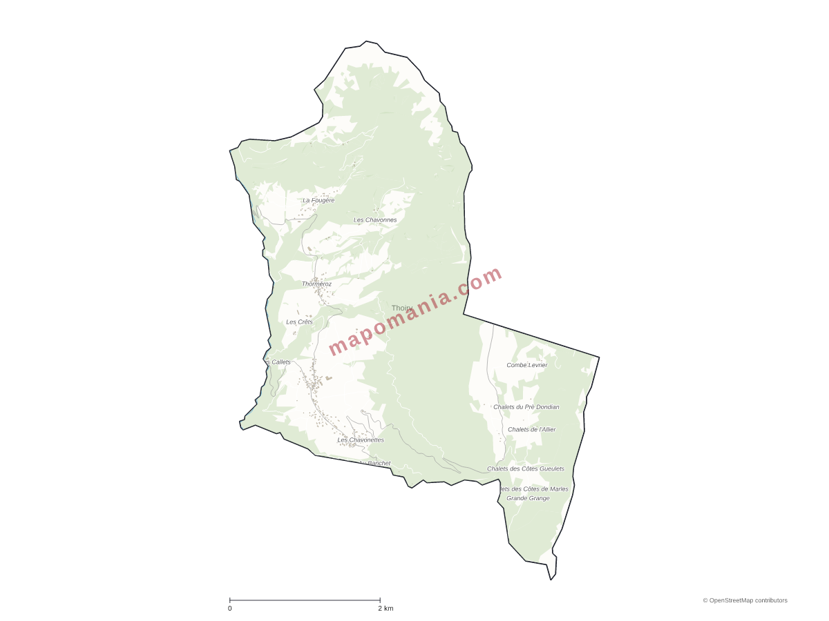 Carte de Thoiry à personnaliser