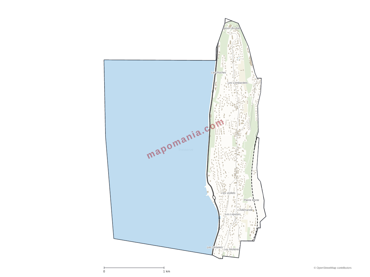 Carte de Tresserve à personnaliser