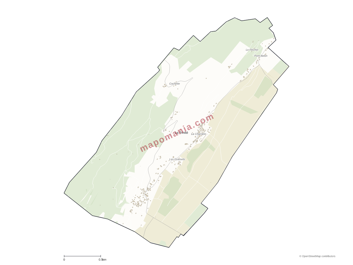 Carte de La Trinité à personnaliser