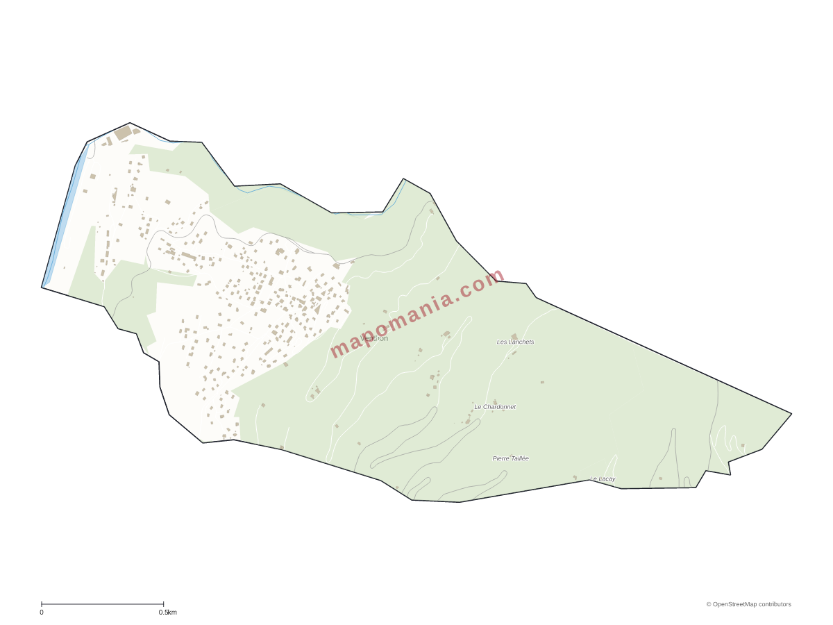 Carte de Venthon à personnaliser