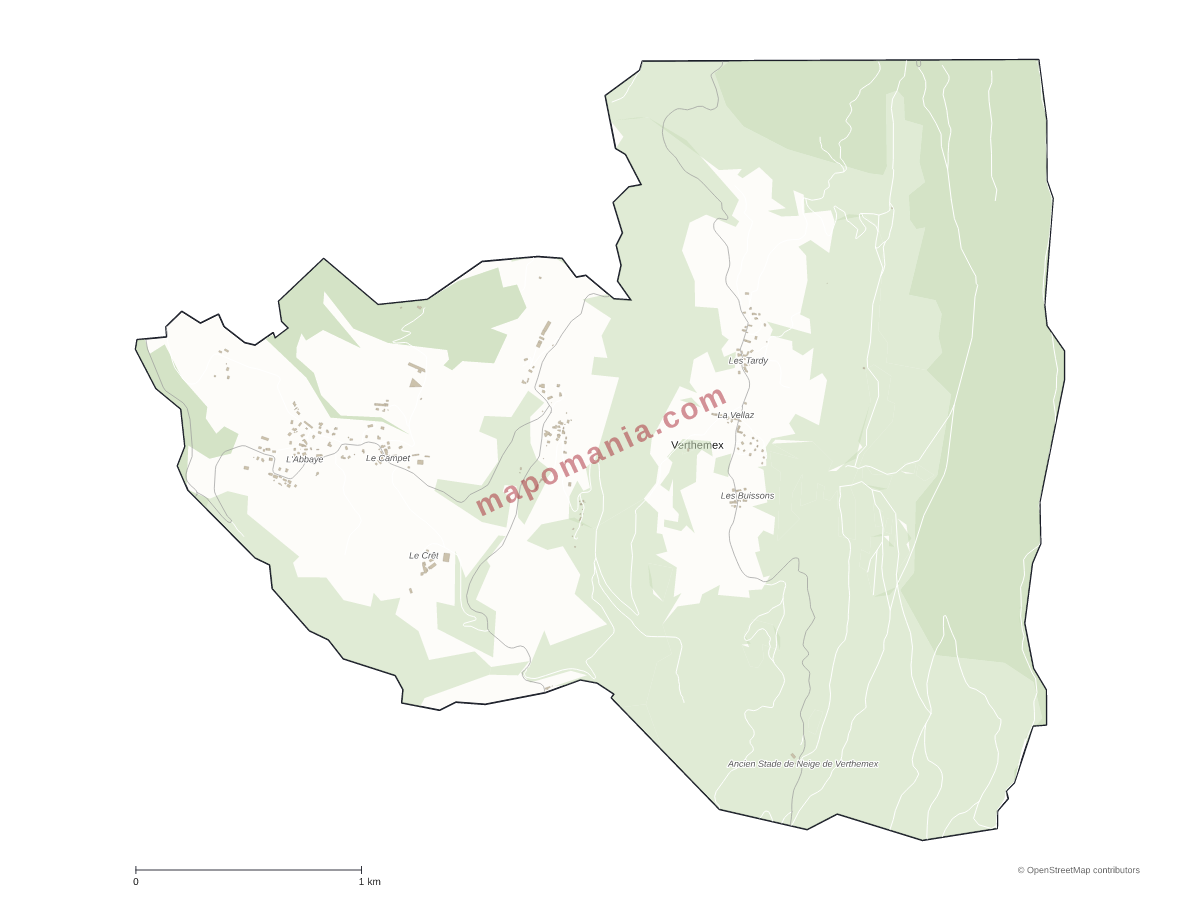 Carte de Verthemex à personnaliser
