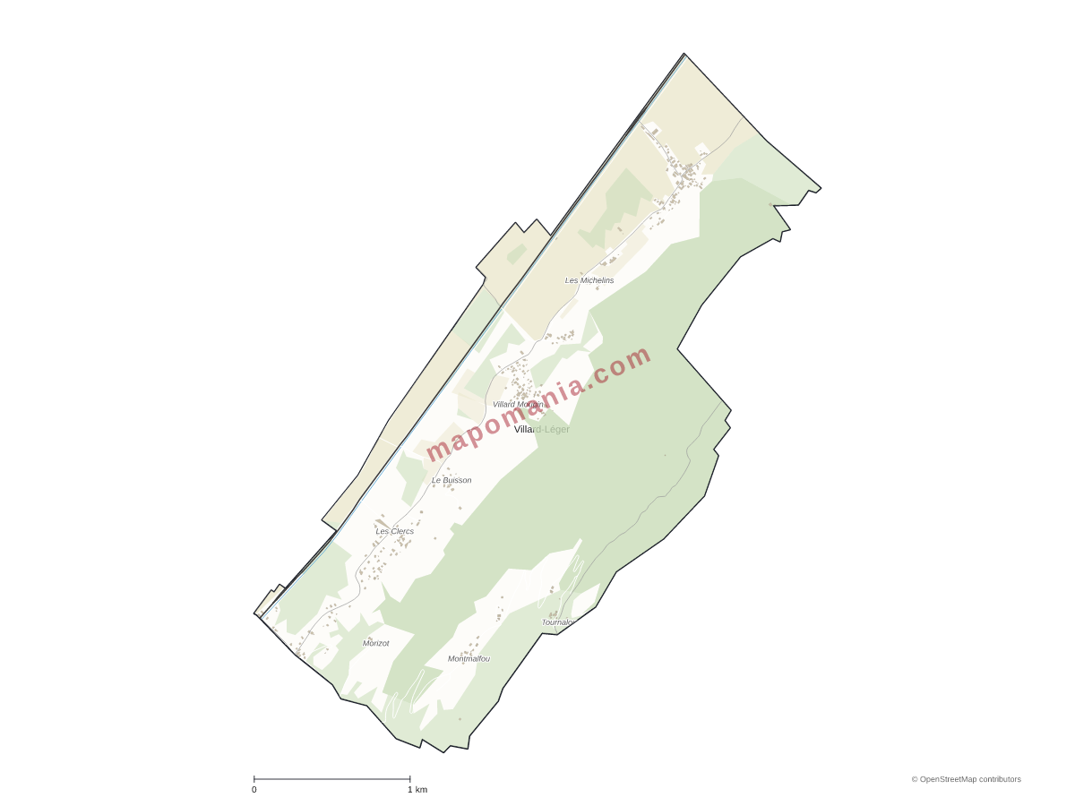 Carte de Villard-Léger à personnaliser