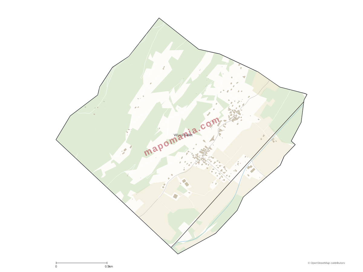 Carte de Villard-Sallet à personnaliser