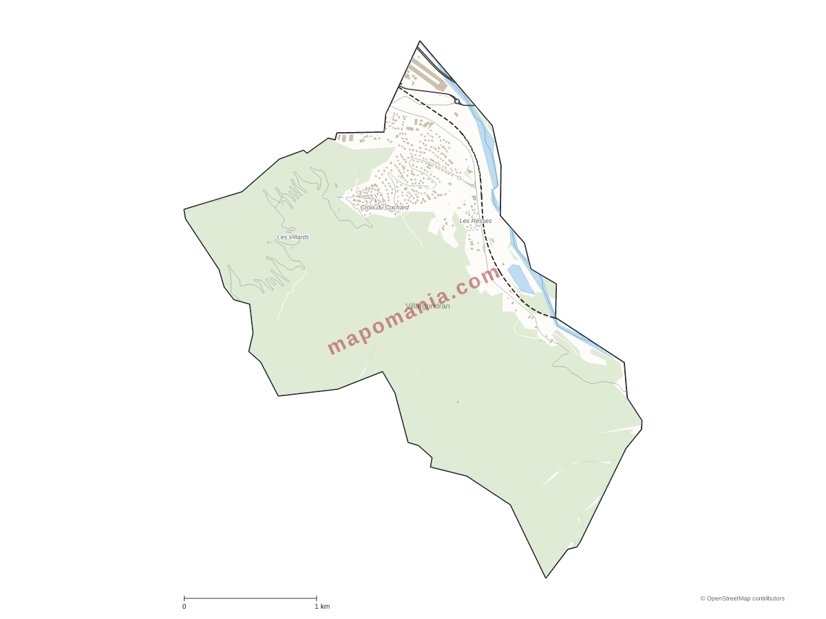 Carte de Villargondran à personnaliser