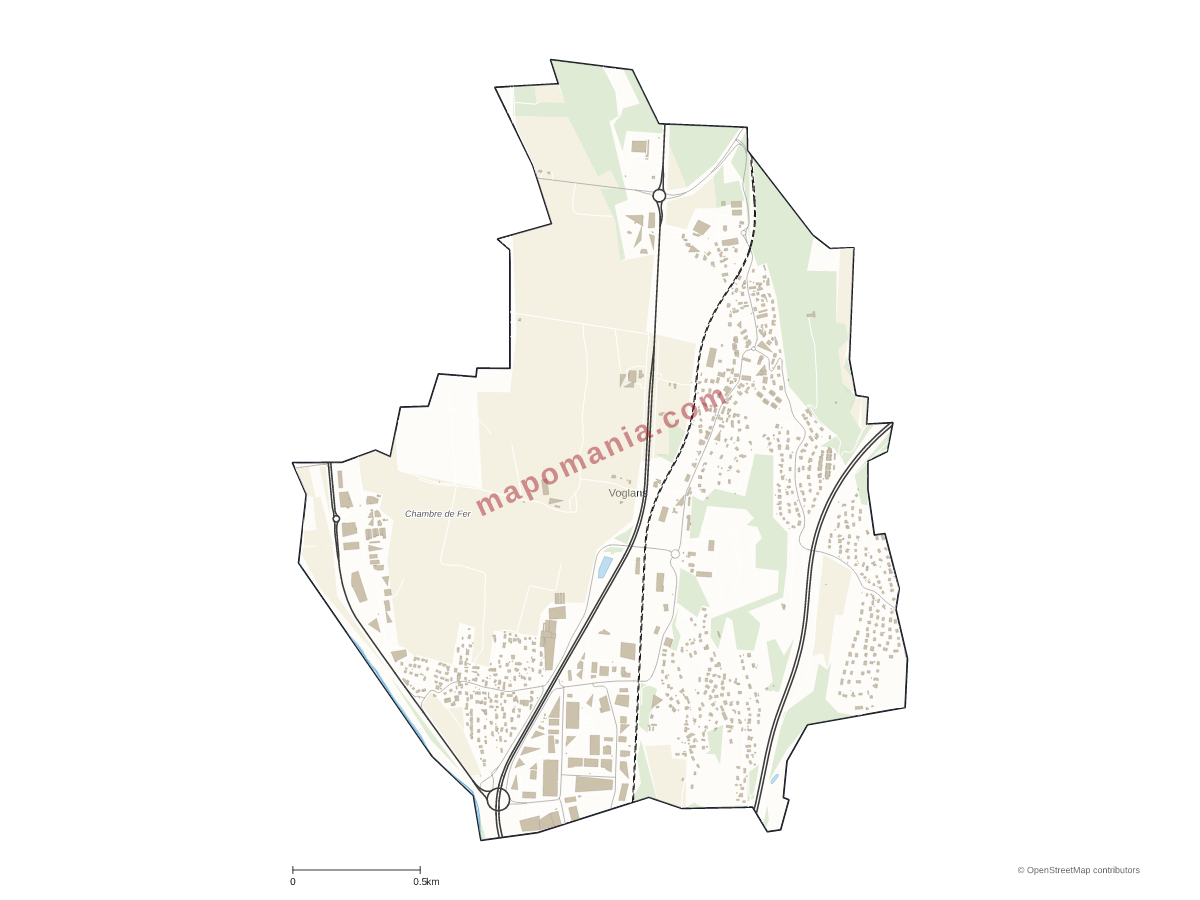 Carte de Voglans à personnaliser