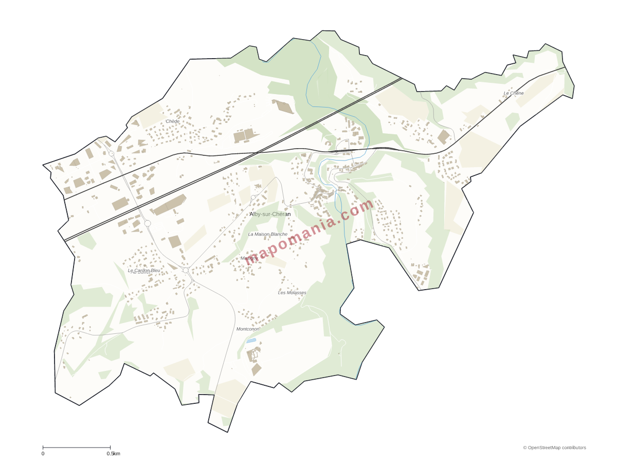 Carte de Alby-sur-Chéran à personnaliser