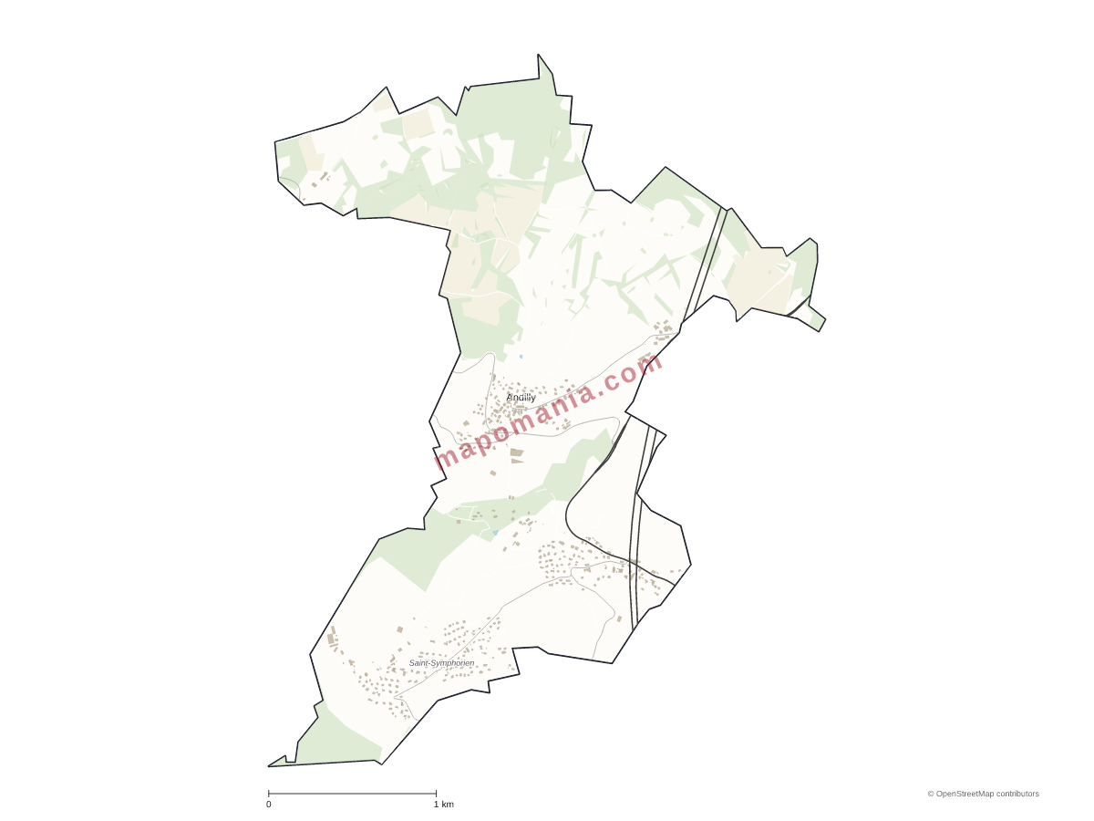 Carte de Andilly à personnaliser