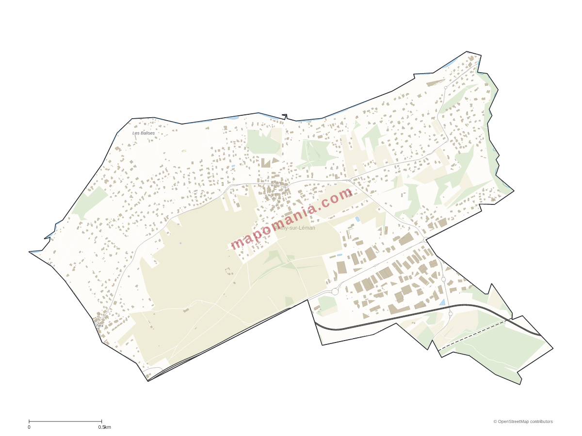 Carte de Anthy-sur-Léman à personnaliser