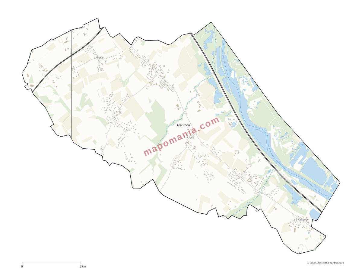 Carte de Arenthon à personnaliser