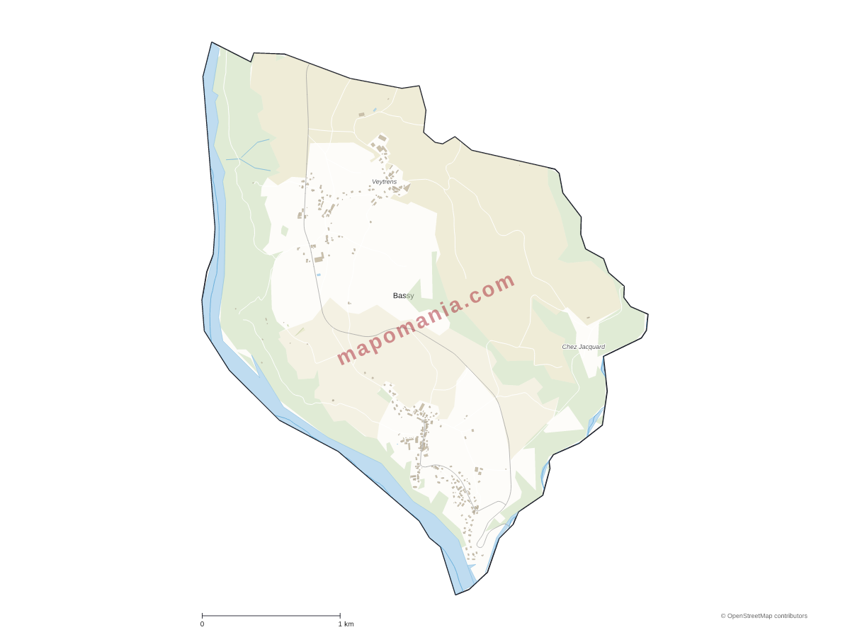 Carte de Bassy à personnaliser