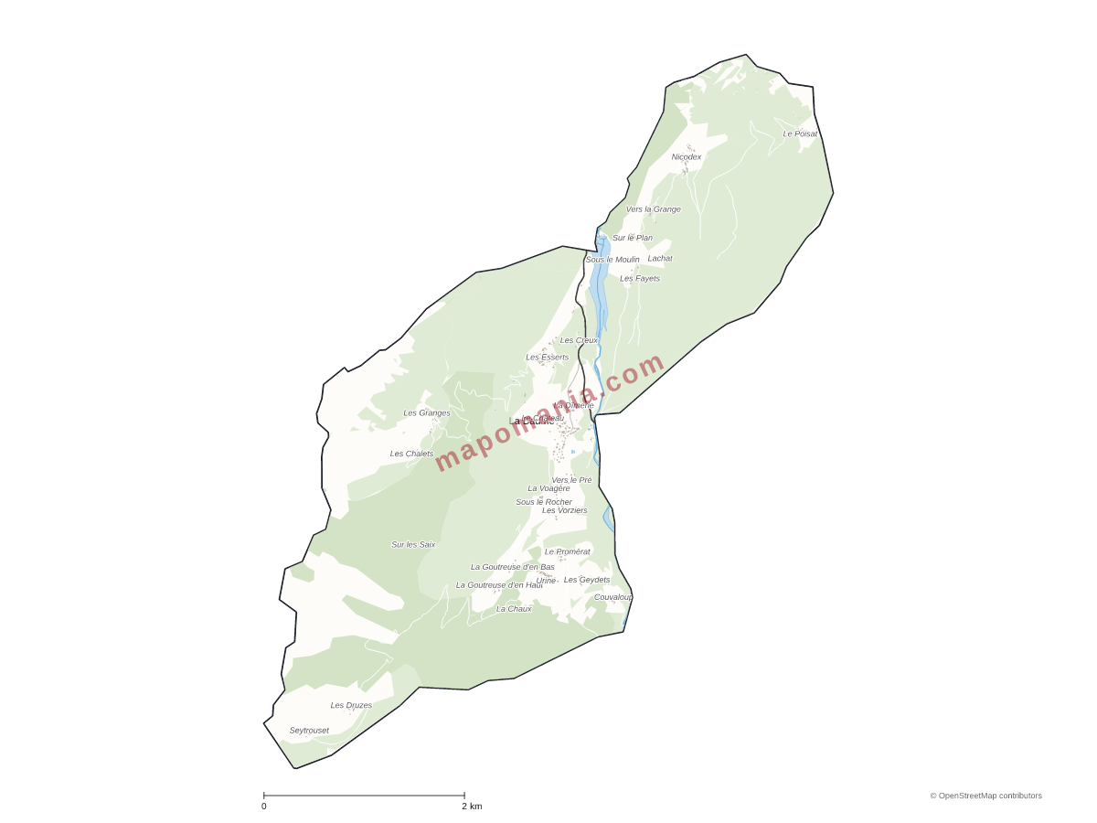 Carte de La Baume à personnaliser