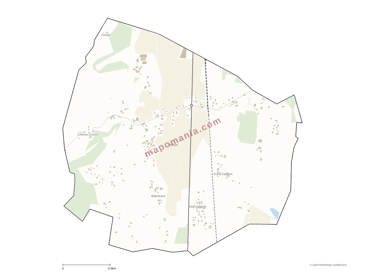 Carte de Bloye à personnaliser