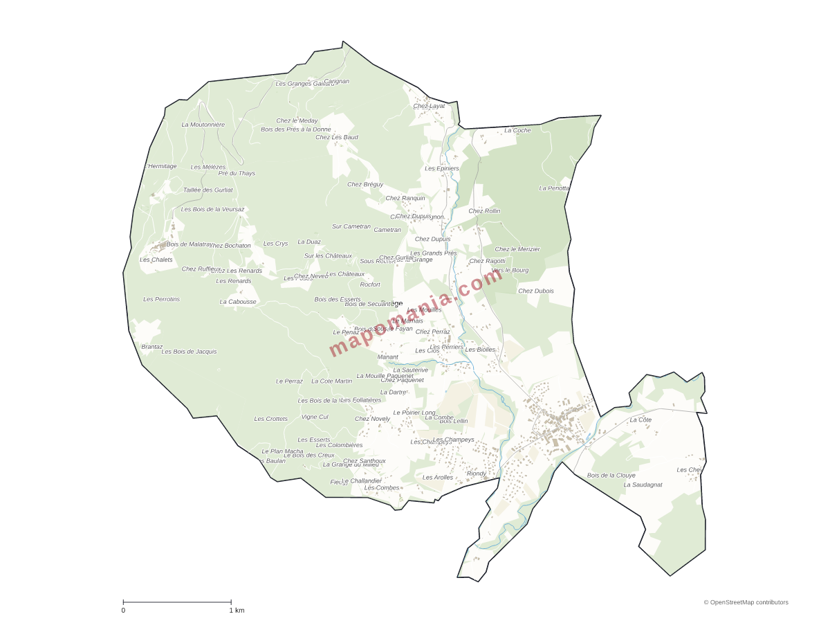 Carte de Boëge à personnaliser