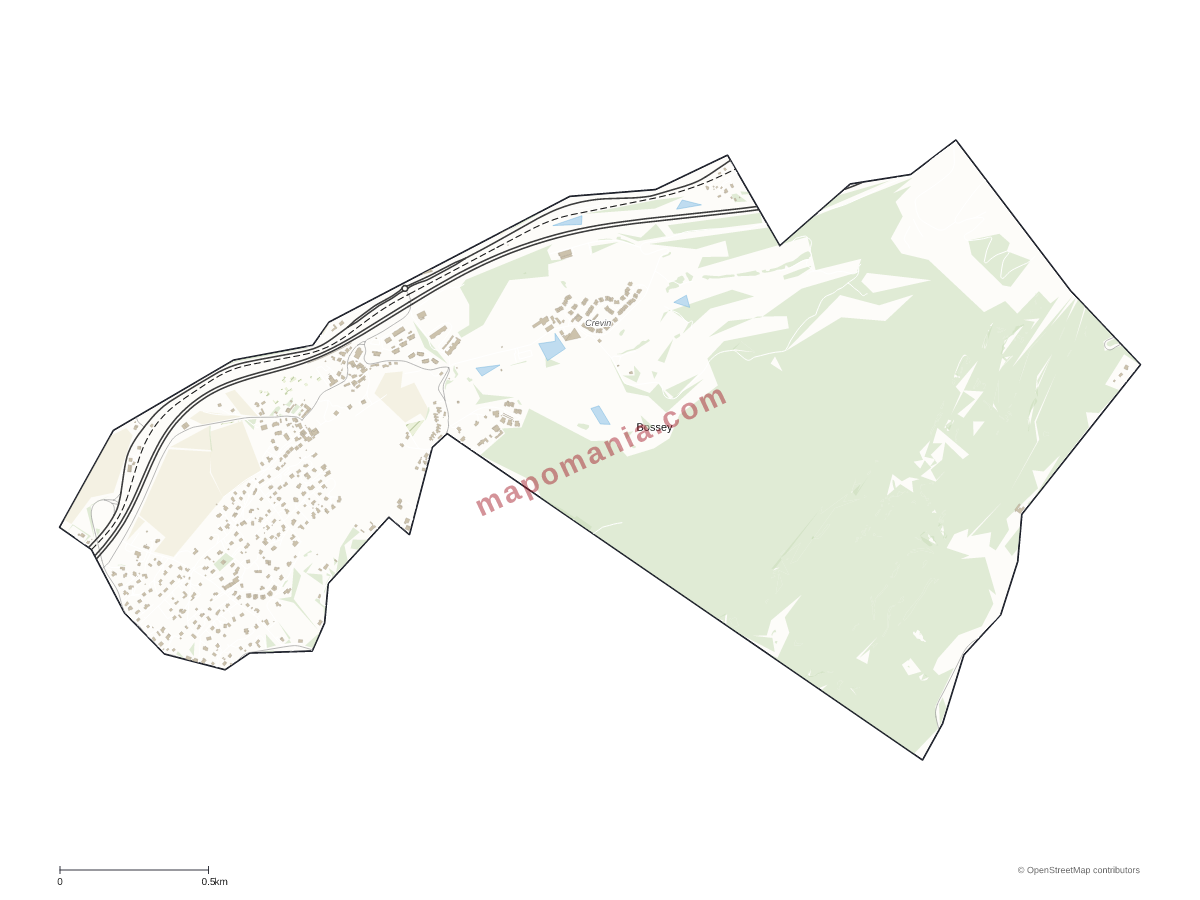 Carte de Bossey à personnaliser