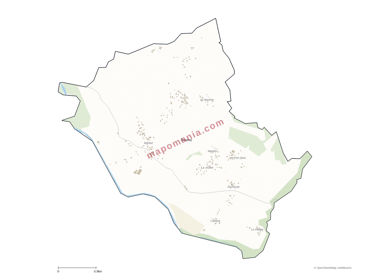 Carte de Boussy à personnaliser