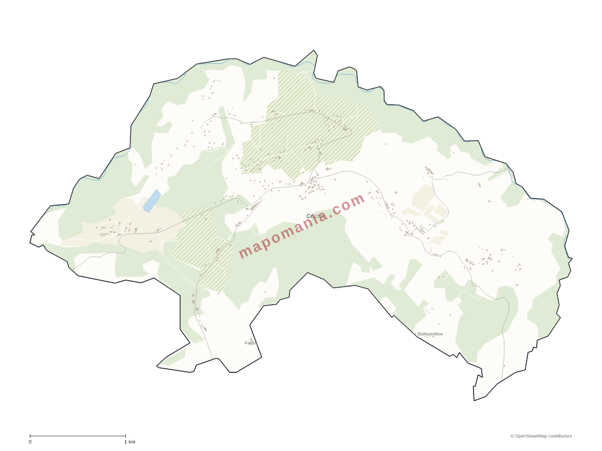 Carte de Cercier à personnaliser