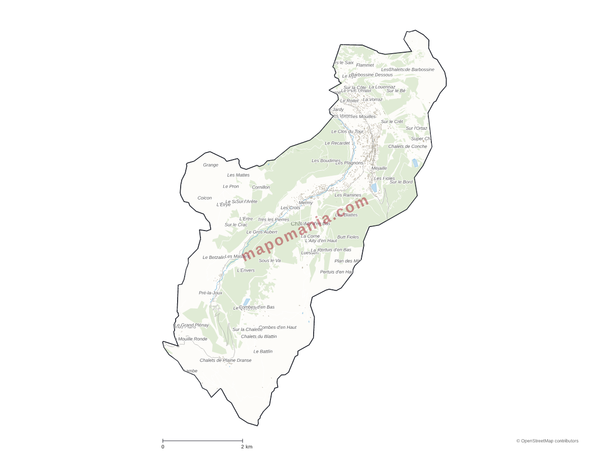 Carte de Châtel à personnaliser