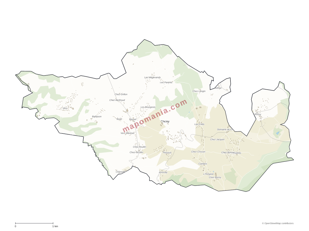 Carte de Choisy à personnaliser