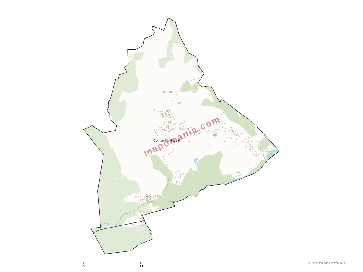 Carte de Contamine-Sarzin à personnaliser
