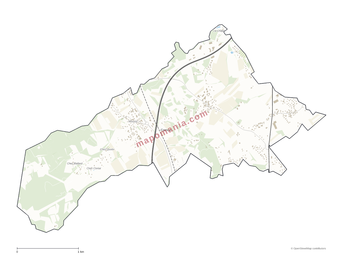 Carte de Cornier à personnaliser