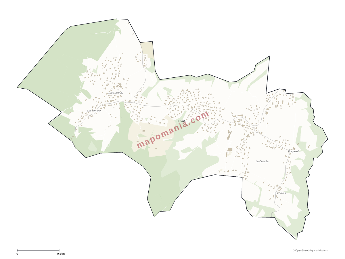 Carte de Cuvat à personnaliser