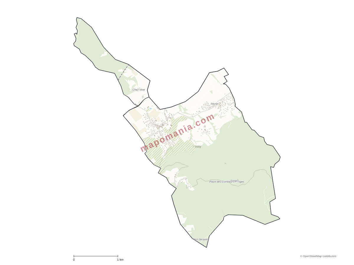 Carte de Fessy à personnaliser