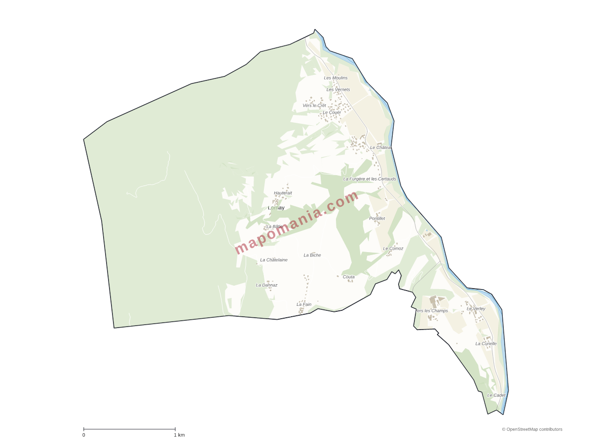 Carte de Lornay à personnaliser