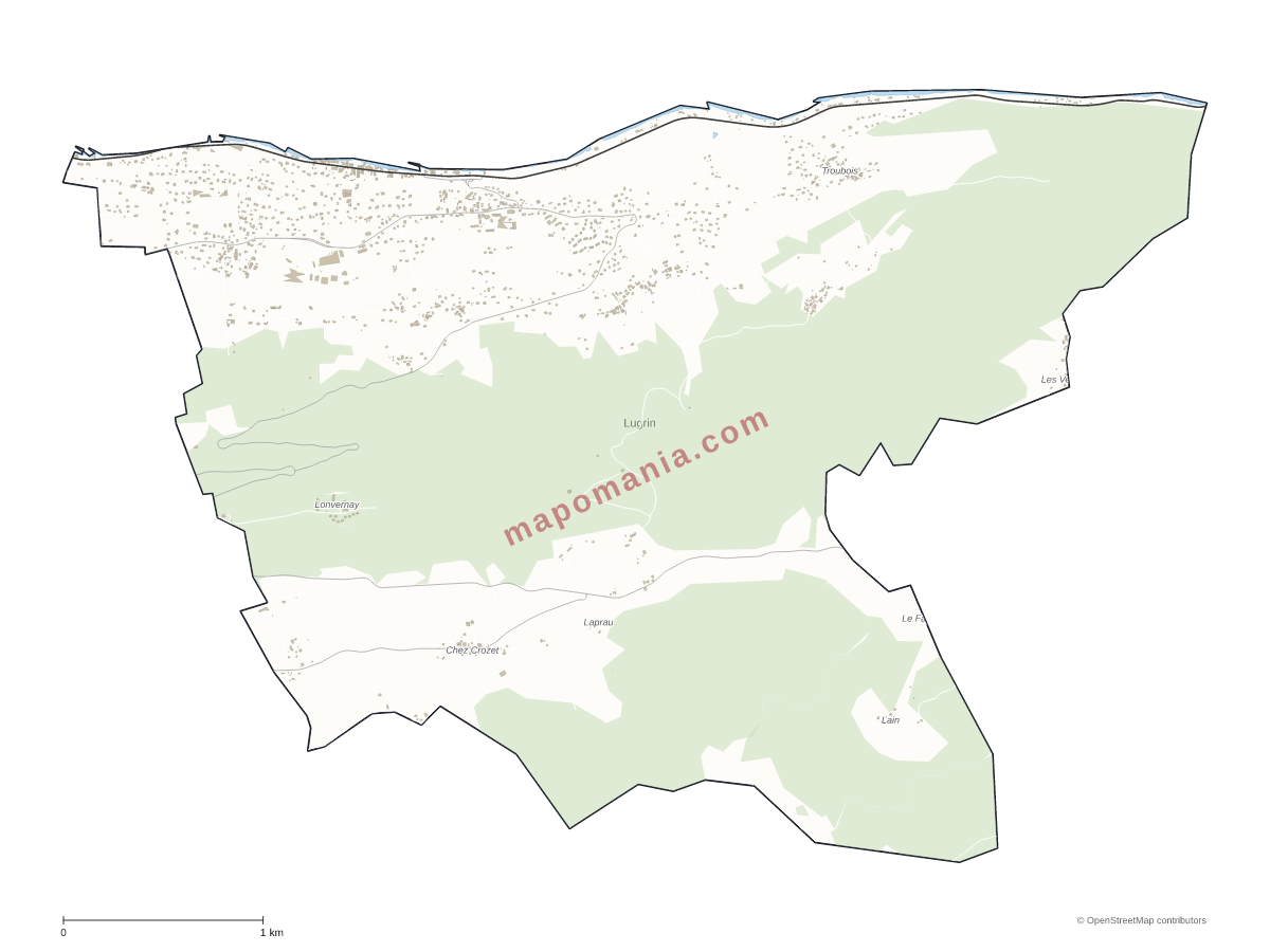 Carte de Lugrin à personnaliser