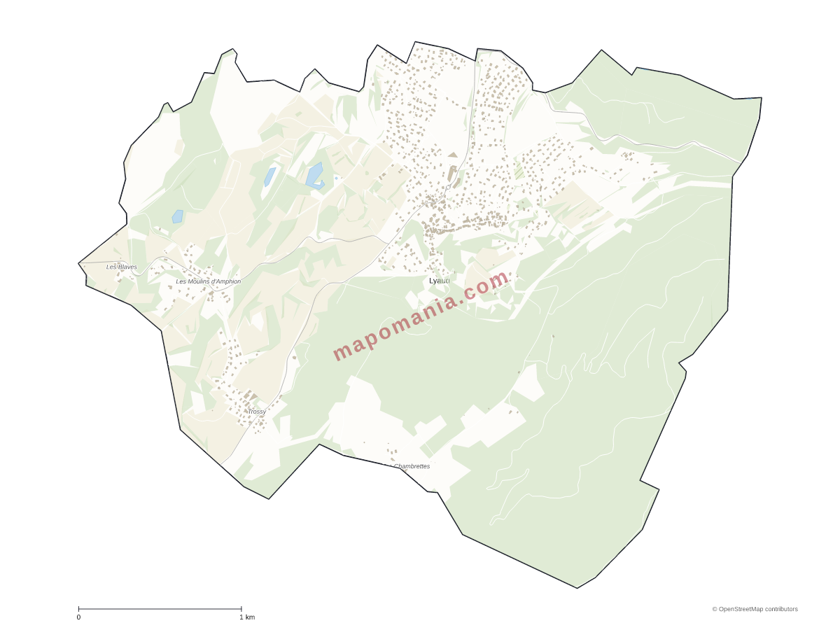 Carte de Lyaud à personnaliser