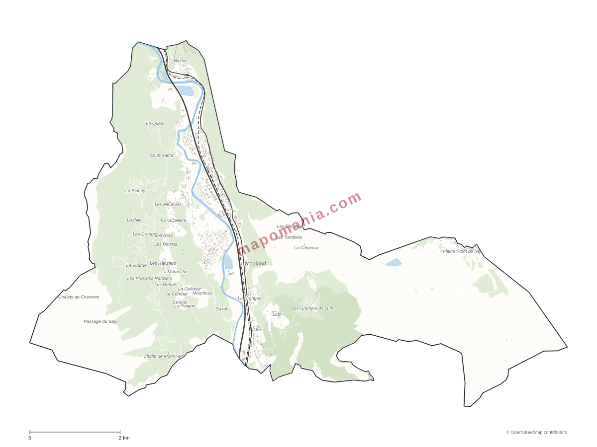 Carte de Magland à personnaliser