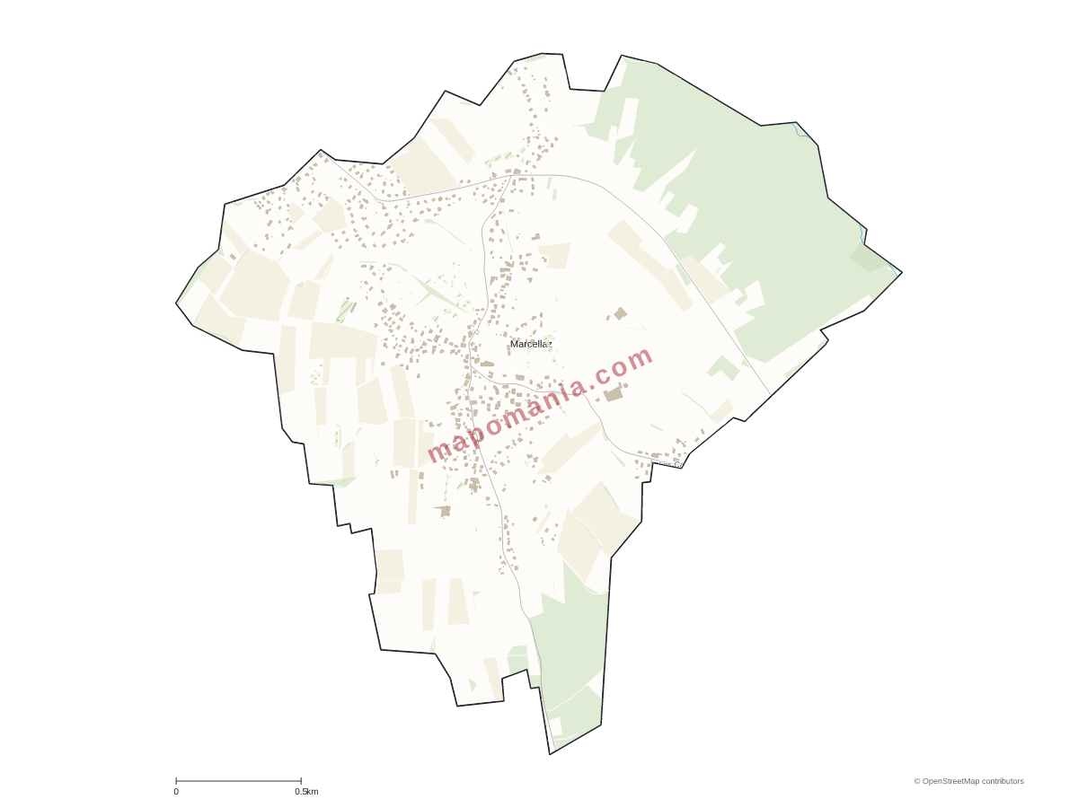 Carte de Marcellaz à personnaliser