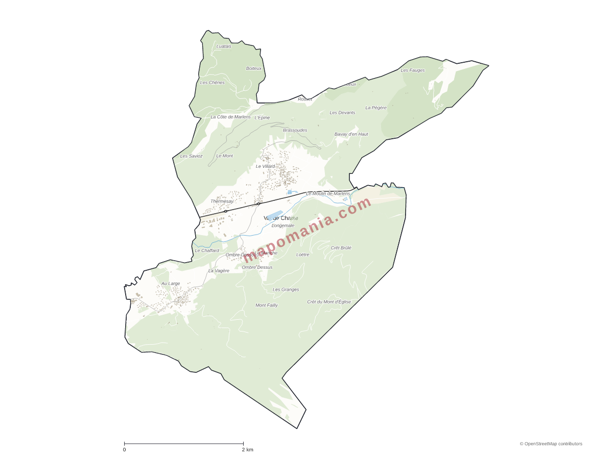 Carte de Val de Chaise à personnaliser