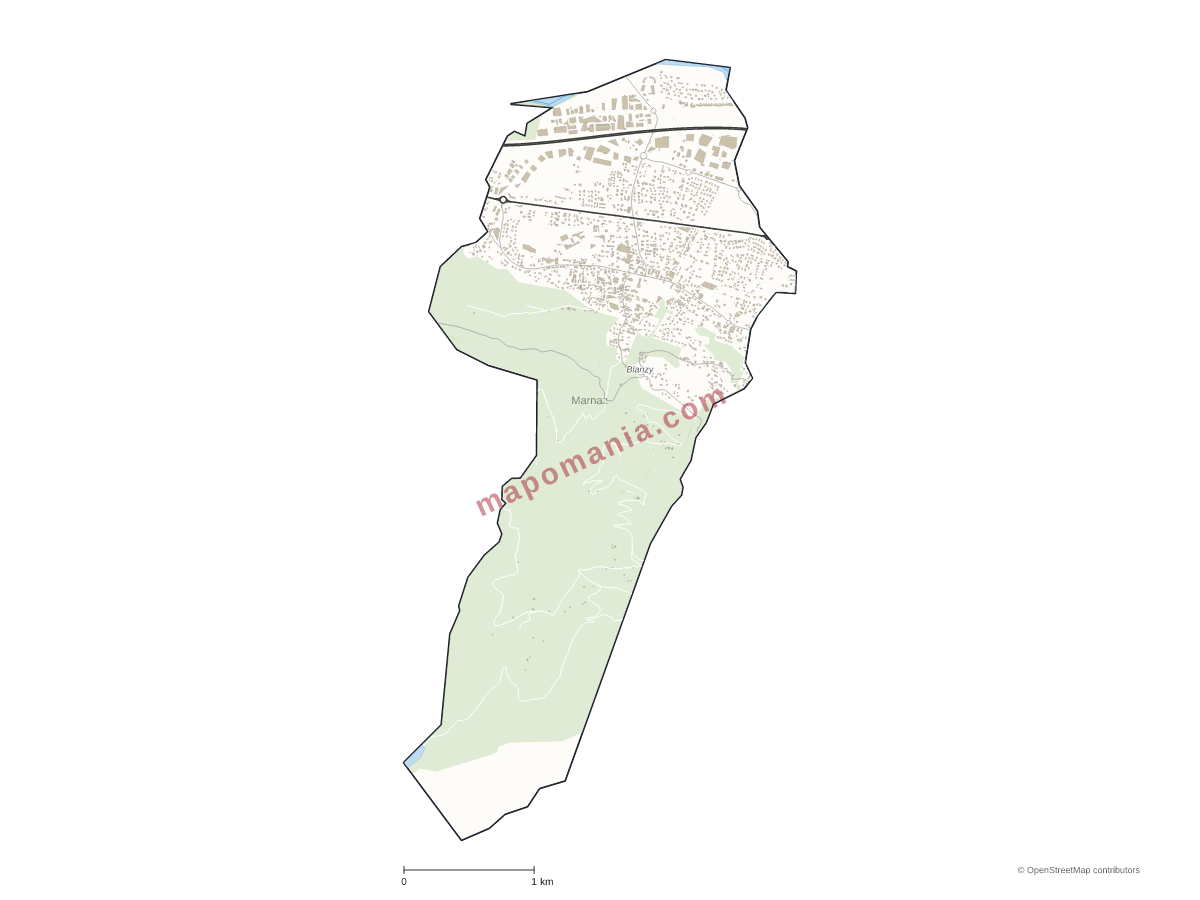 Carte de Marnaz à personnaliser