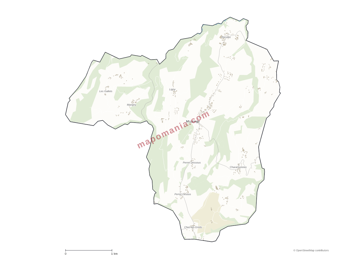Carte de Massingy à personnaliser