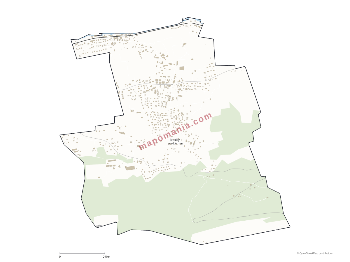 Carte de Maxilly-sur-Léman à personnaliser