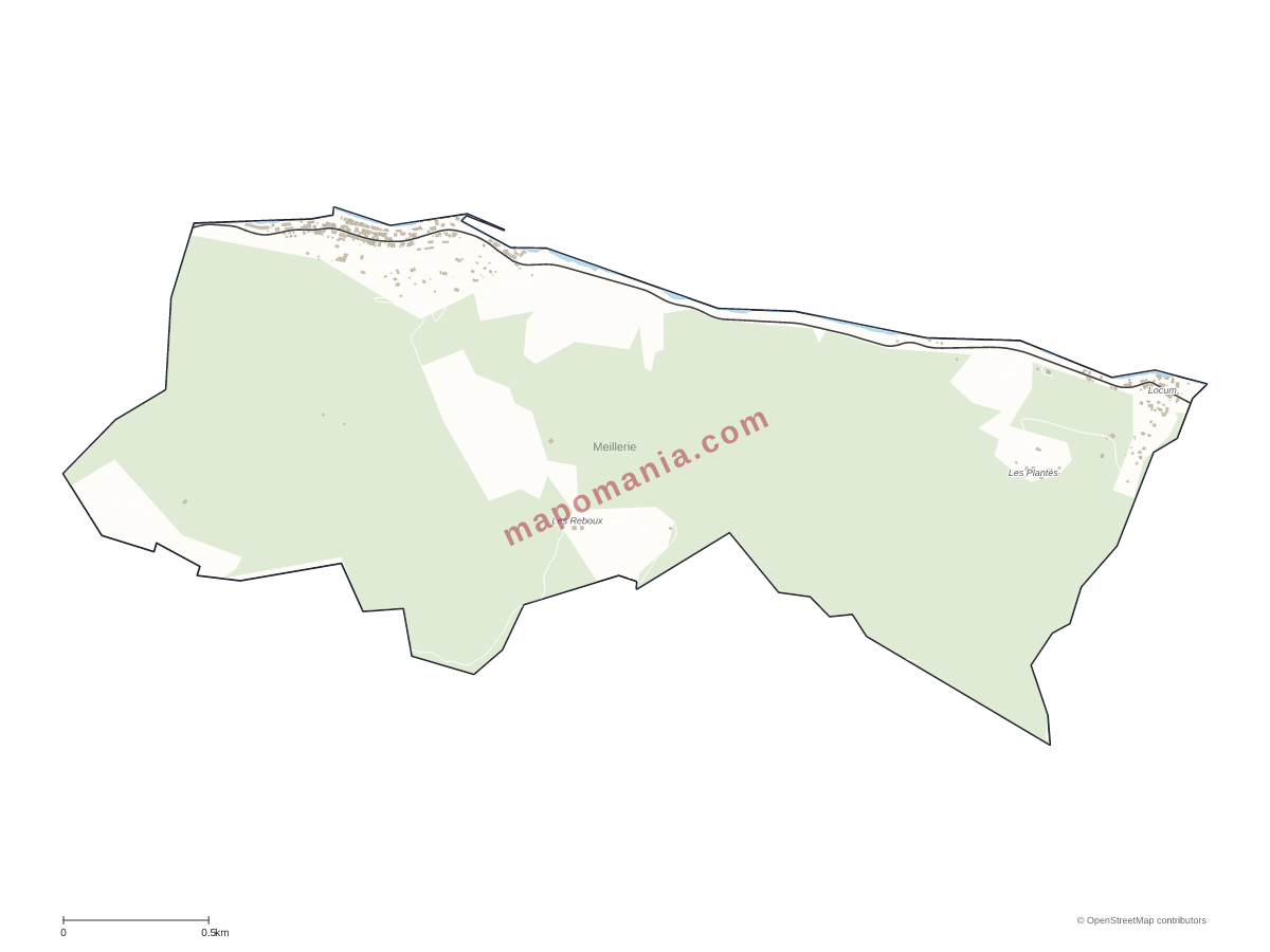 Carte de Meillerie à personnaliser