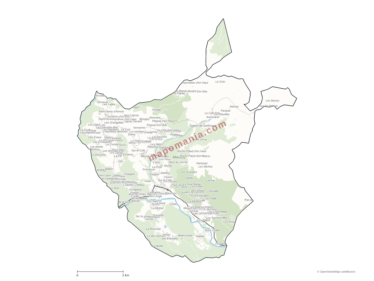 Carte de Mieussy à personnaliser