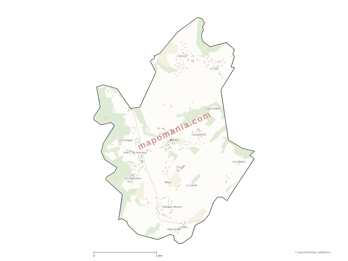Carte de Mûres à personnaliser