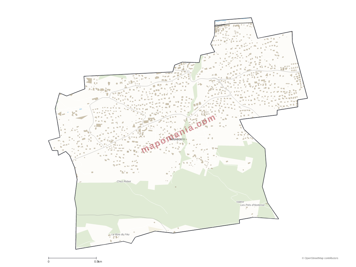 Carte de Neuvecelle à personnaliser