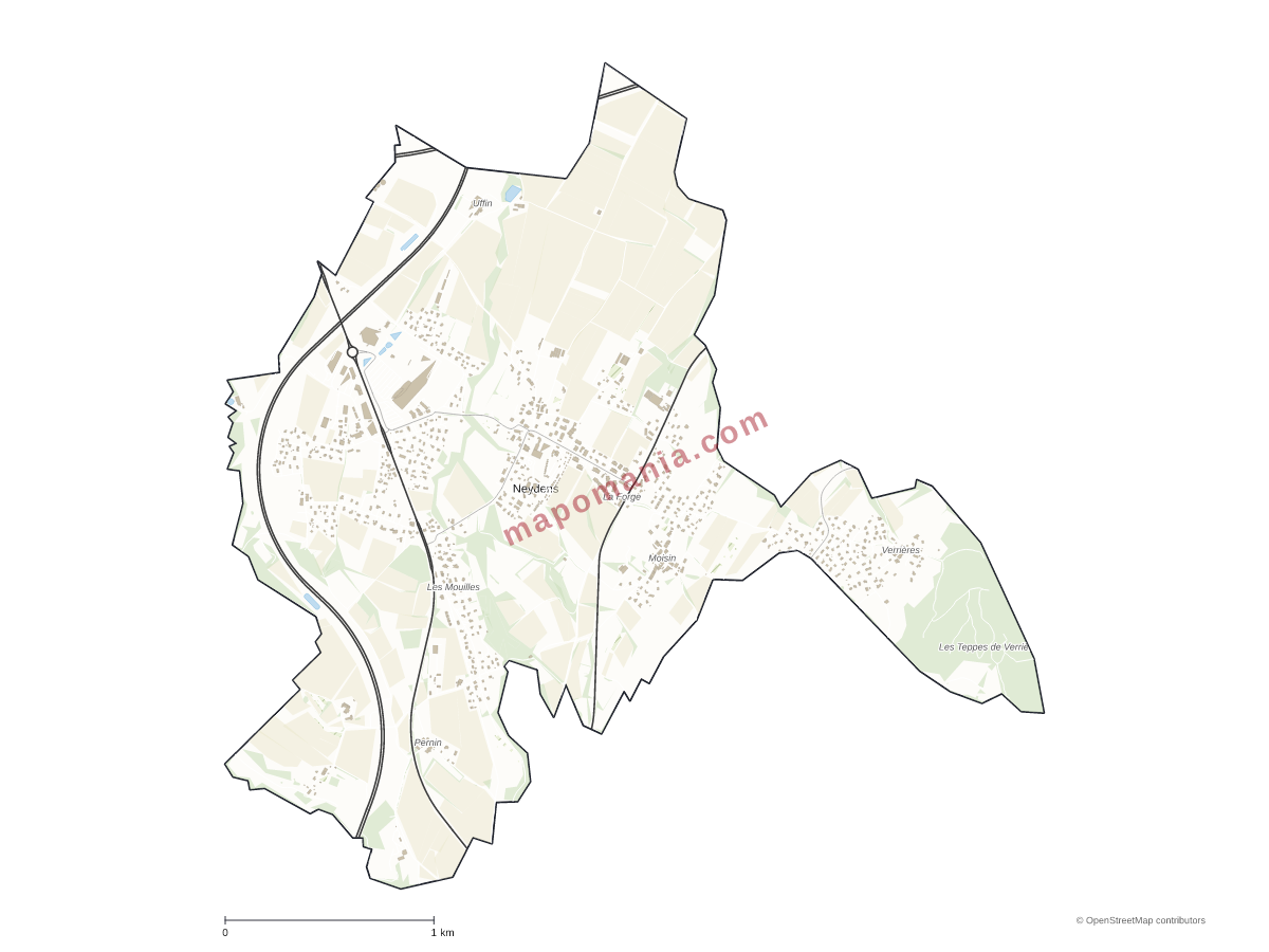 Carte de Neydens à personnaliser