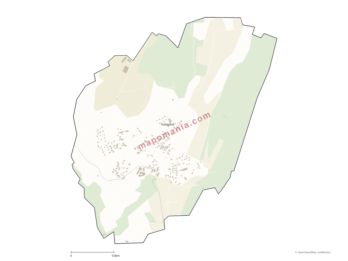 Carte de Nonglard à personnaliser