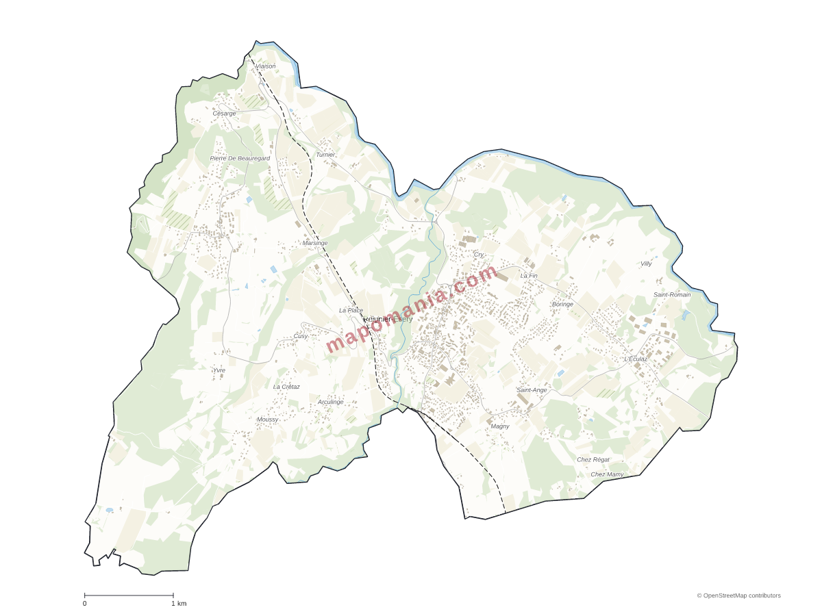 Carte de Reignier-Ésery à personnaliser