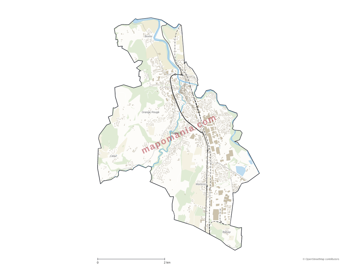 Carte de Rumilly à personnaliser