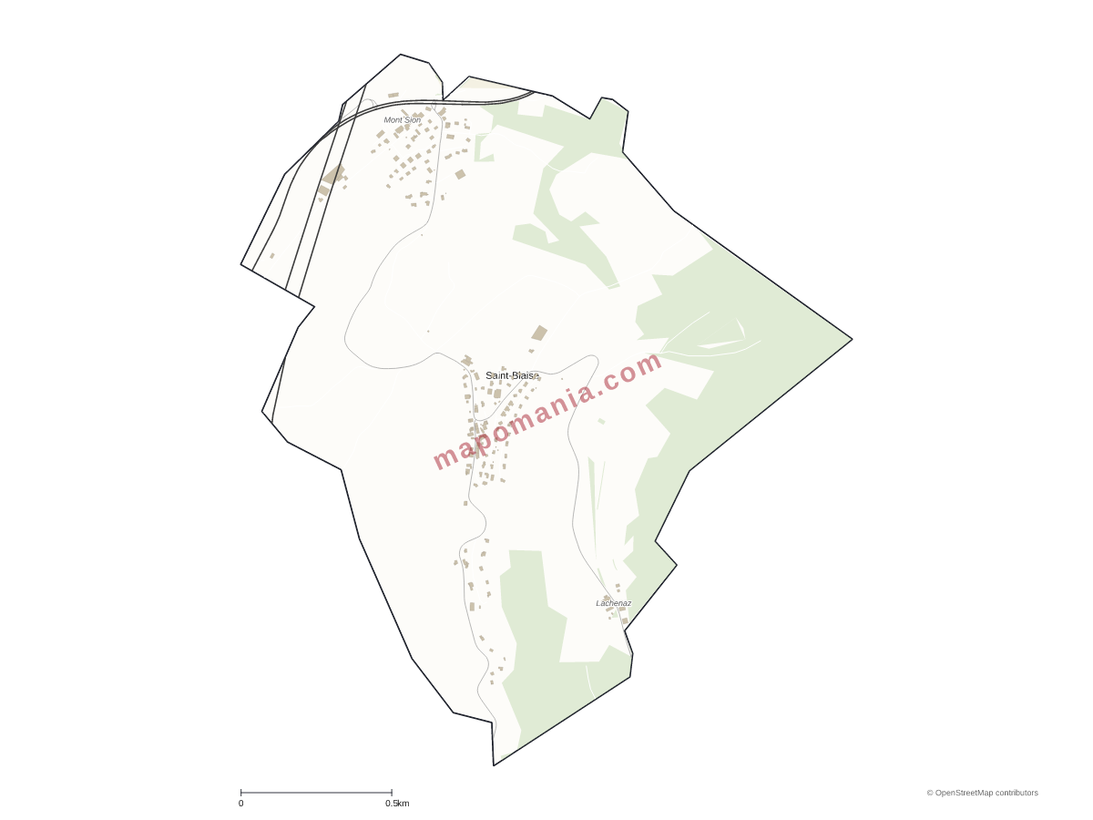 Carte de Saint-Blaise à personnaliser