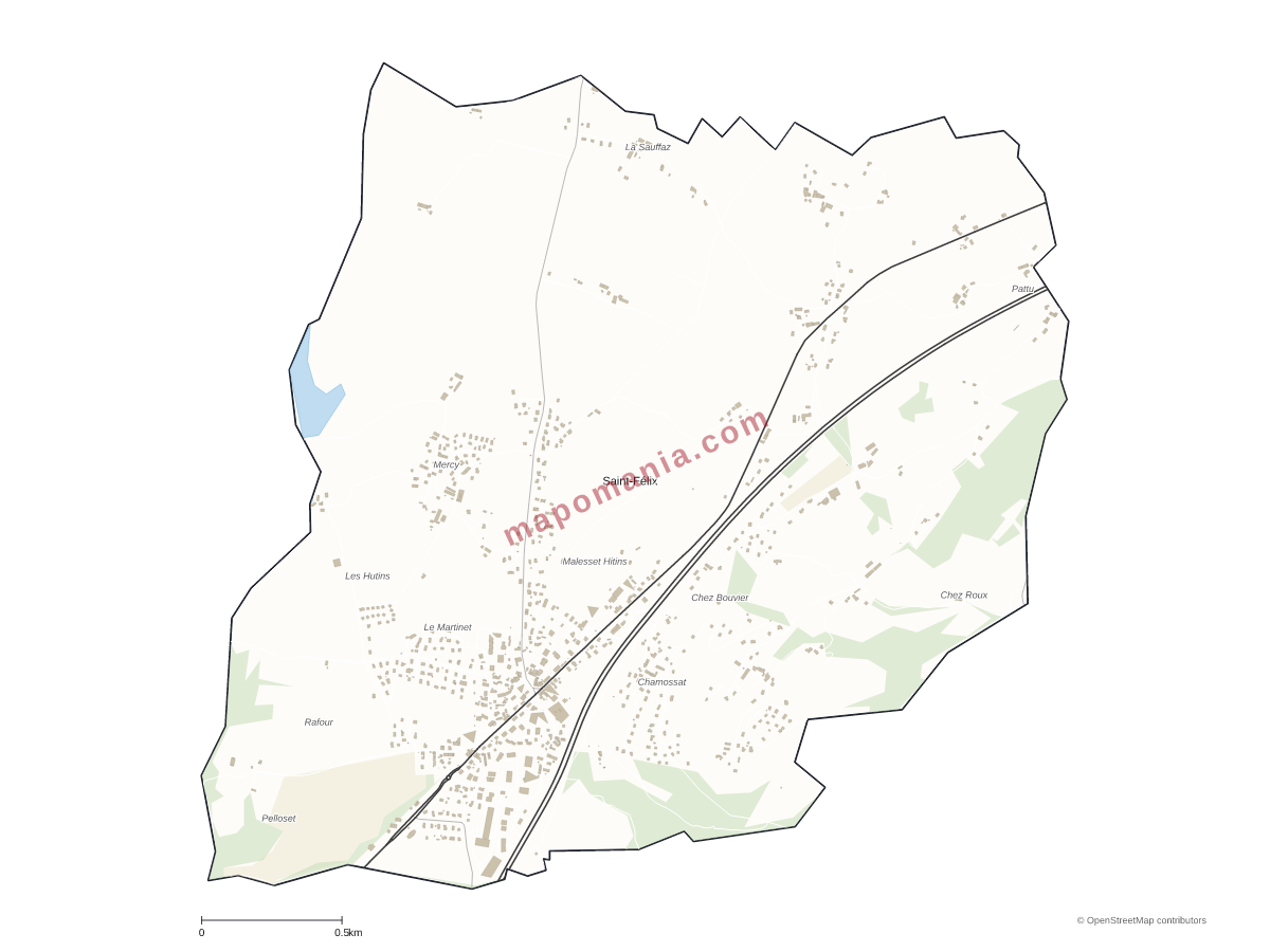 Carte de Saint-Félix à personnaliser