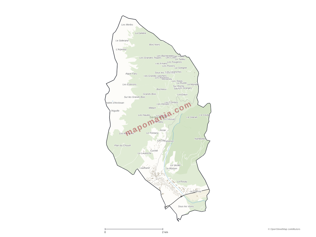 Carte de Saint-Ferréol à personnaliser