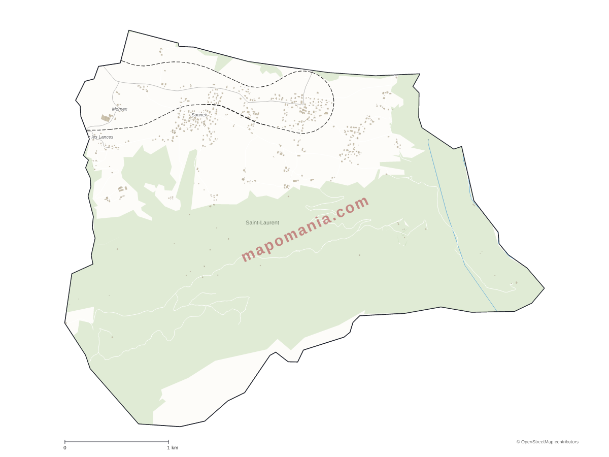 Carte de Saint-Laurent à personnaliser