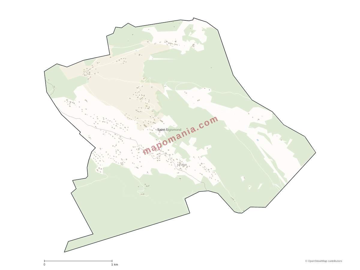 Carte de Saint-Sigismond à personnaliser