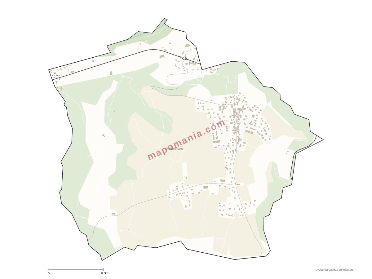 Carte de Sallenôves à personnaliser