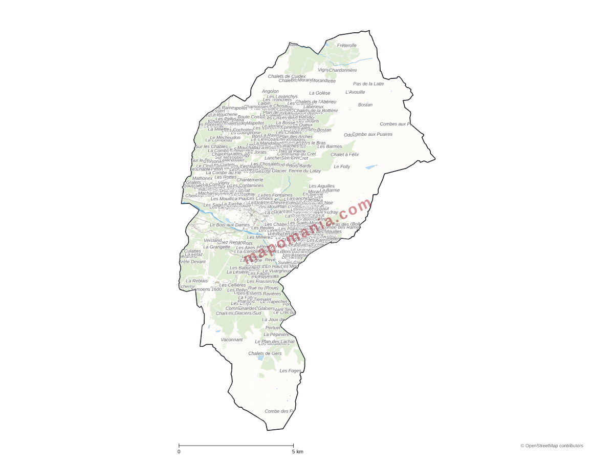 Carte de Samoëns à personnaliser